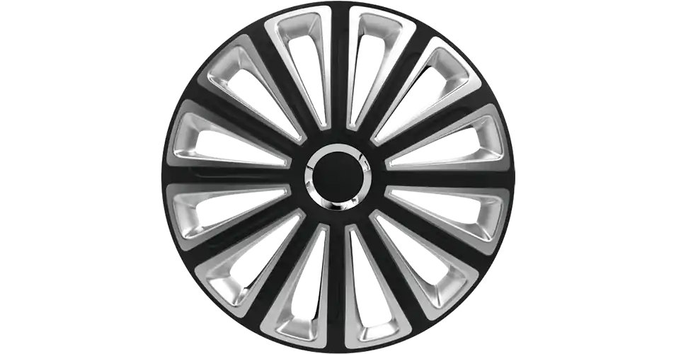 Dísztárcsa 13" Trend Ring Chrome Black & Silver (4 Darabos Garnitúra) Újdonság